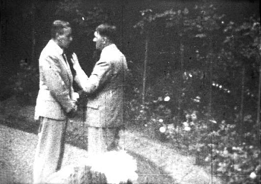 Adolf Hitler in conversation with Wieland Wagner at the villa Wahnfried in Bayreuth 